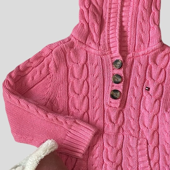 Girls Sz-3T- Pink Cable Knit Cotton Sweater & Old Navy Pull-On Light Boots- Sz-9 - Picture 3 of 16